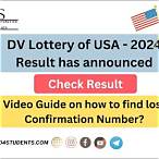 dv lottery result date